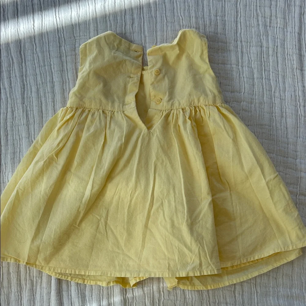 GAP Yellow Floral Appliqué Dress